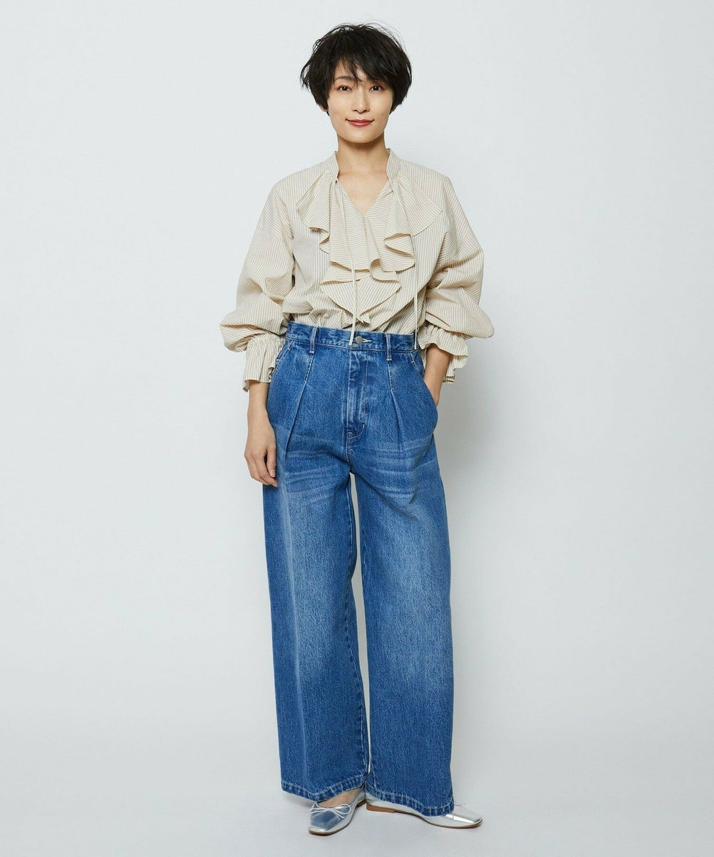 feerique feerique コードボイルラッセルブラウス ベージュ