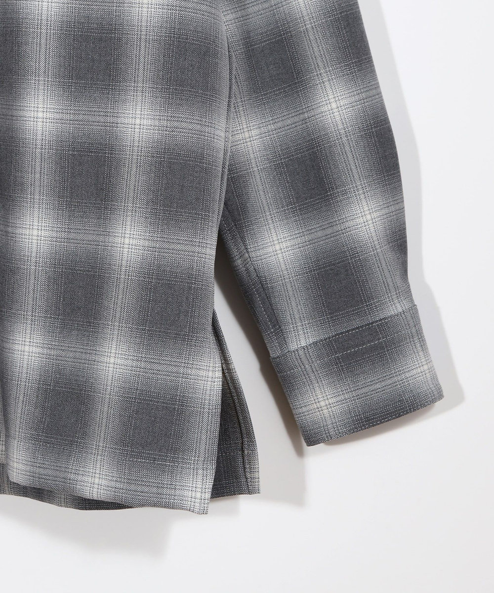 MEN'S BIGI ダブルポケットオンブレーチェックシャツ＜ストレッチ＞ グレー系その他