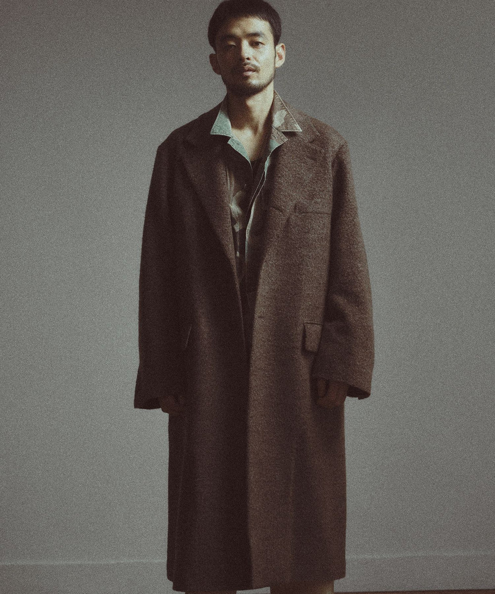 MEN'S BIGI 【BASED ON MEN'S BIGI HERITAGE】シングルチェスターコート ブラウン