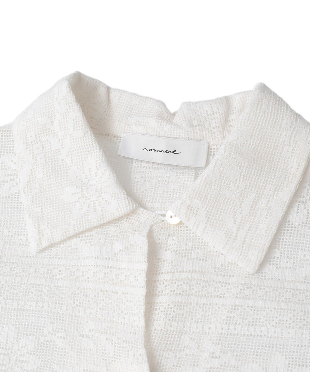 1er Arrondissement 【WEB限定】＜normment（ノーメント）＞コットンレースボタンシャツ オフホワイト