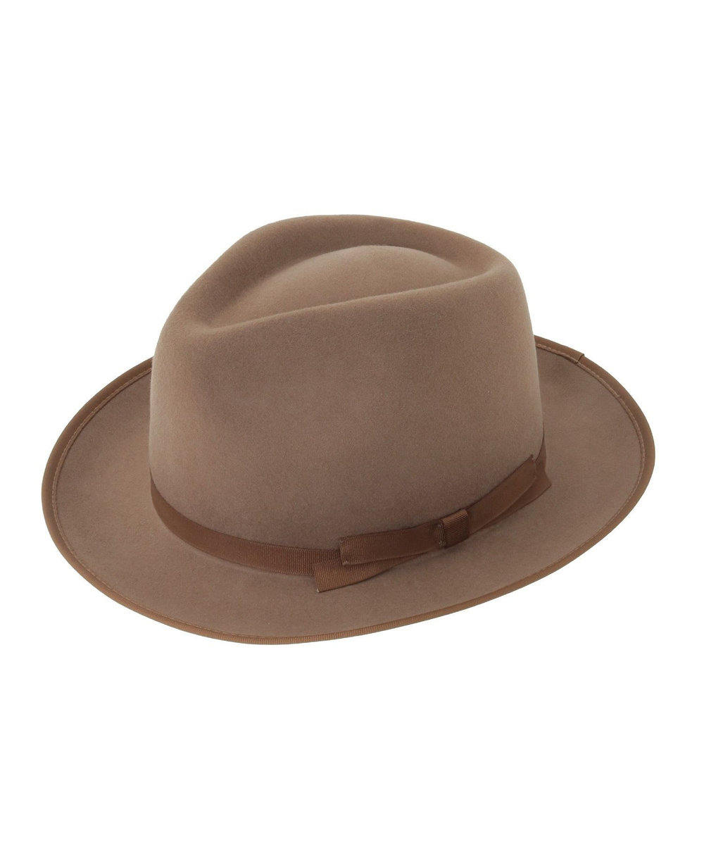 MEN'S BIGI ウールフェルト 中折れハット ベージュ