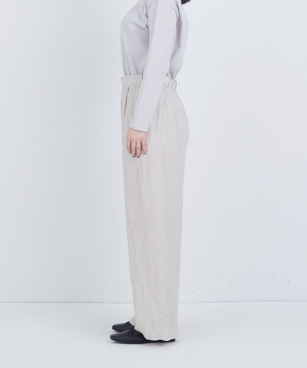 ADIEU TRISTESSE リネンワンタックストレートパンツ キナリ