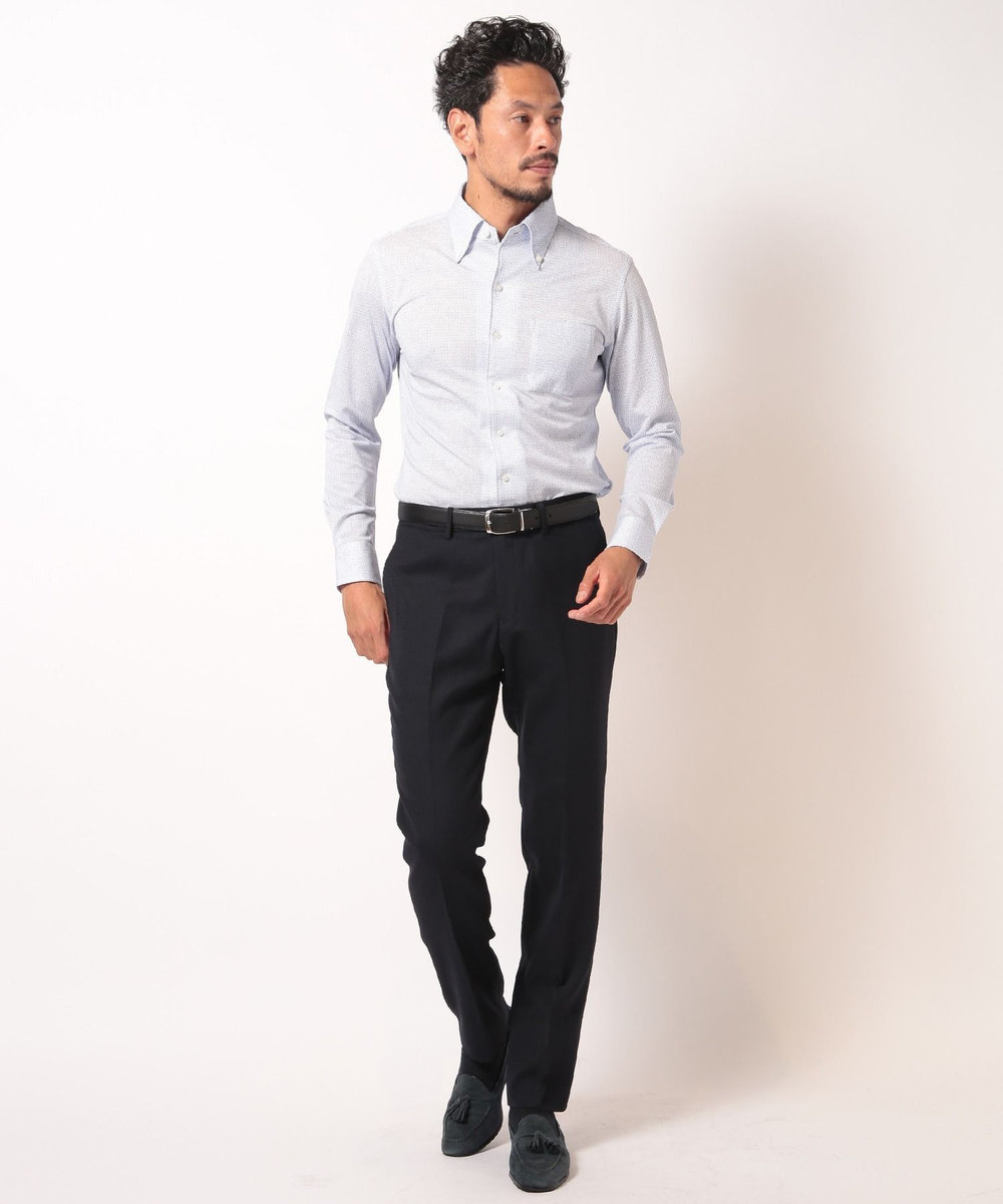 MEN'S BIGI 【ACTIVE TAILOR】ミックスヤーン/ホップサックスラックス＜セットアップ・スリーピース対応＞ ダークネイビー
