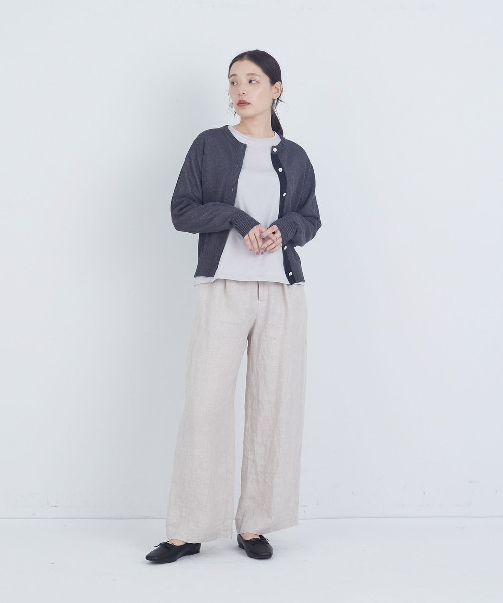 ADIEU TRISTESSE リネンワンタックストレートパンツ キナリ