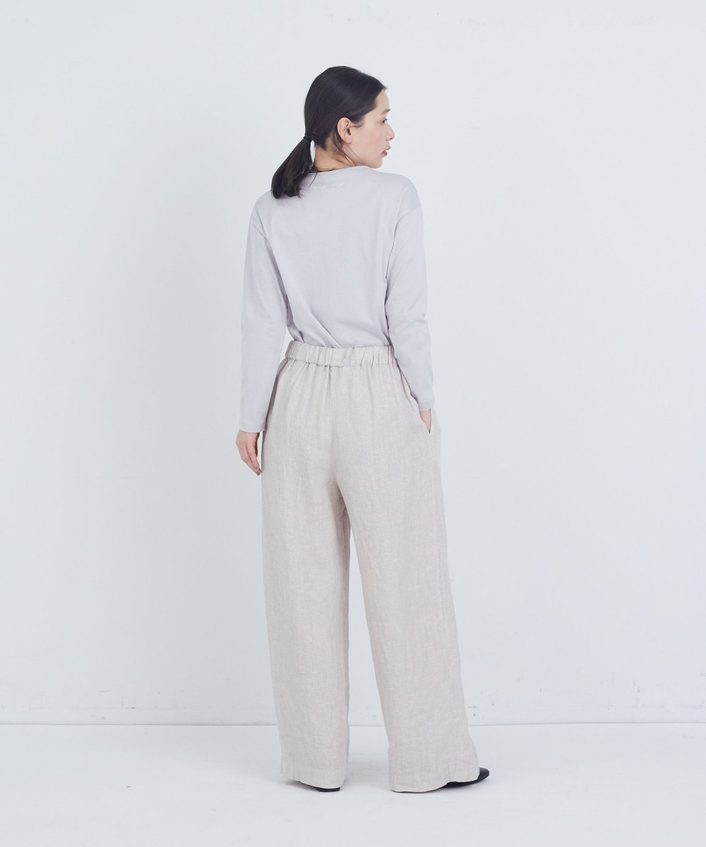 ADIEU TRISTESSE リネンワンタックストレートパンツ キナリ