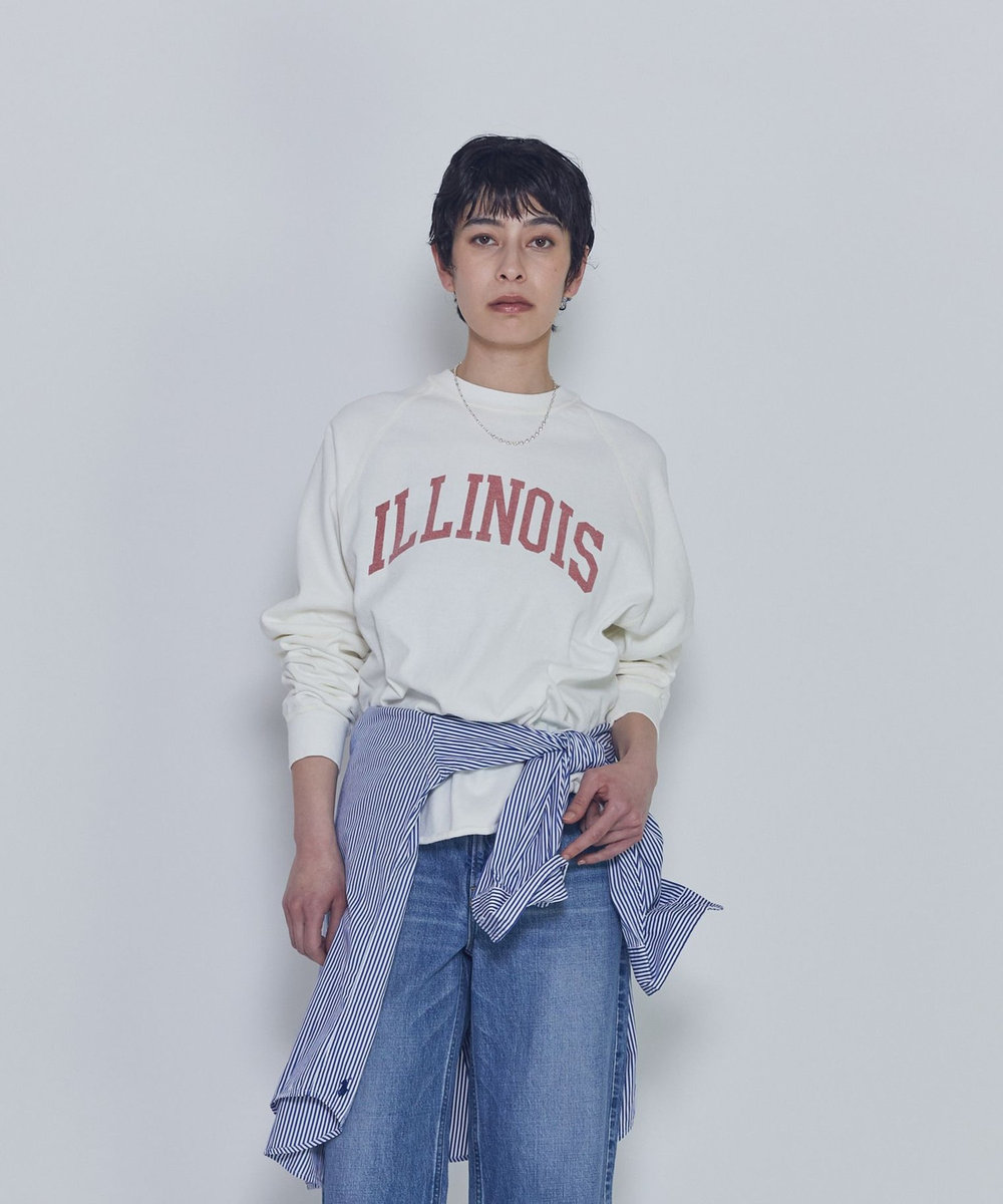 1er Arrondissement 【WEB限定】＜REMI RELIEF(レミ レリーフ)＞ロゴスウェット オフホワイト