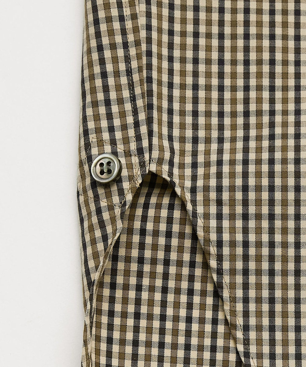 DÉPAREILLÉ CHECK BROAD BOW SHIRT / チェックブロードボウシャツ ブラウン