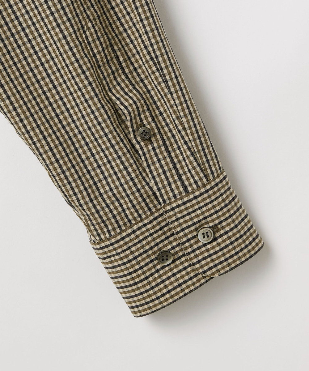 DÉPAREILLÉ CHECK BROAD BOW SHIRT / チェックブロードボウシャツ ブラウン
