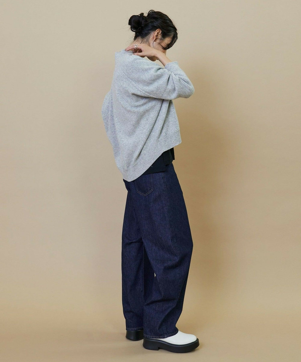 L'EQUIPE GREEN カシミヤ混カーディガン ライトグレー