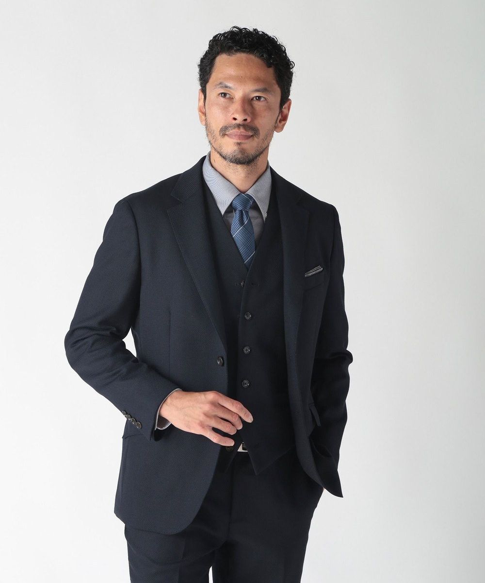 MEN'S BIGI 【ACTIVE TAILOR】ミックスヤーンテーラードジャケット ダークネイビー