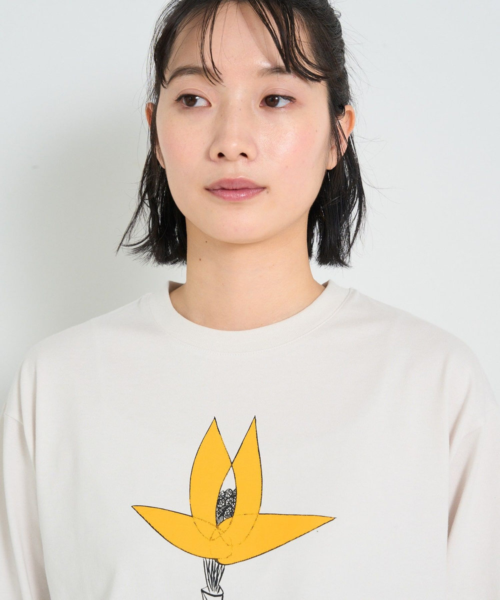 congés payés ADIEU TRISTESSE ichiro yamaguchi.長袖Tシャツ ライトグレー