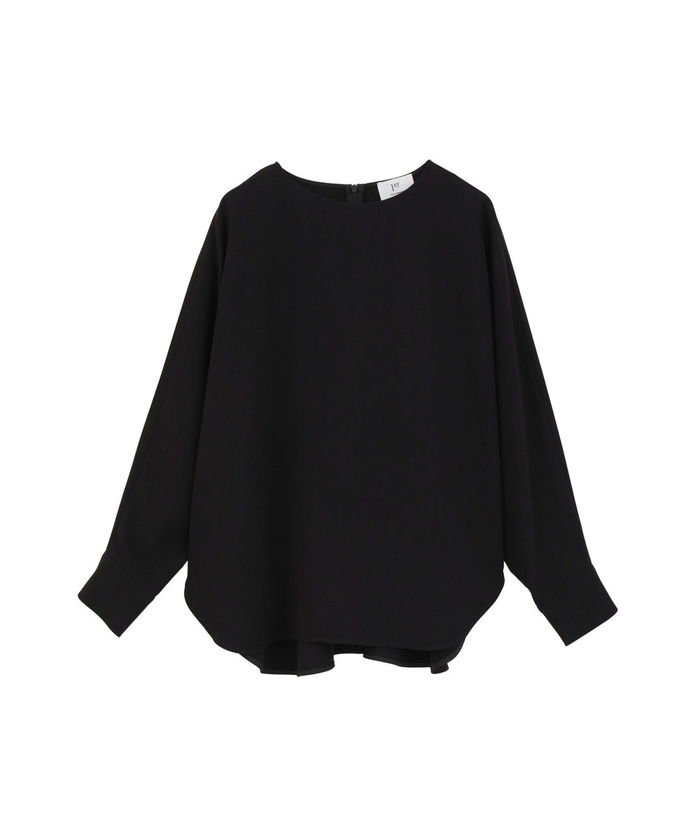 1er Arrondissement ダブルクロスドルマンブラウス ブラック