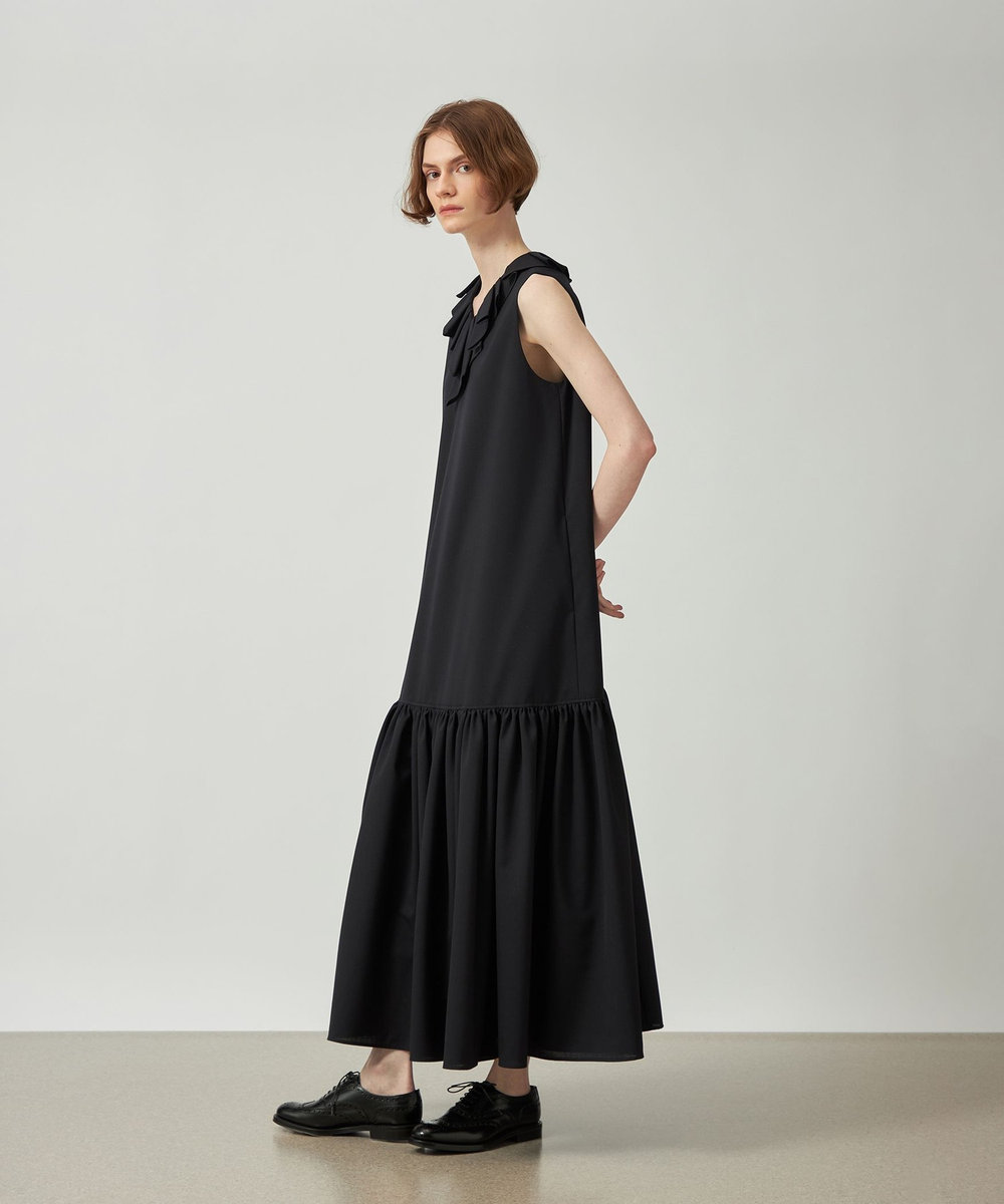 DÉPAREILLÉ TROPICAL WOOL DRESS / トロピカルウールドレス ネイビー