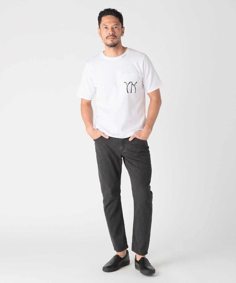 MEN'S BIGI 【YANUK/ヤヌーク】別注 プリント＆刺繍TEE ホワイト