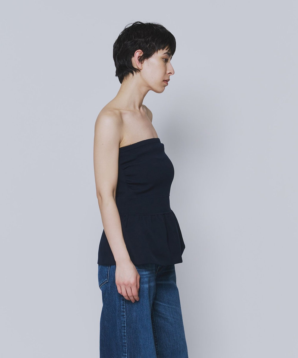 1er Arrondissement ＜LOWER（ローヴァー）＞“18 Smooth Peplum"ベアトップ ブルー