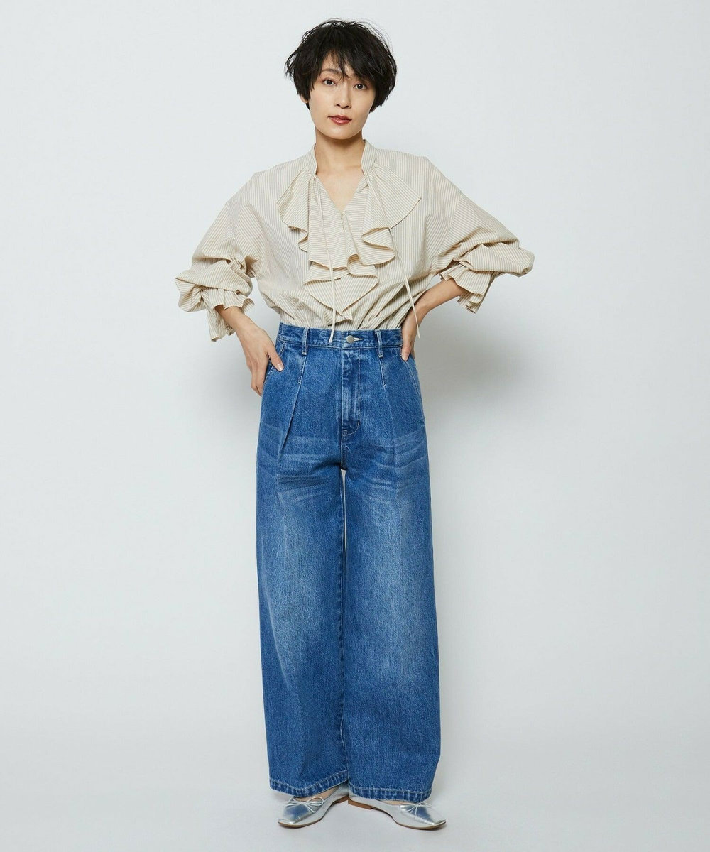 feerique feerique コードボイルラッセルブラウス ベージュ