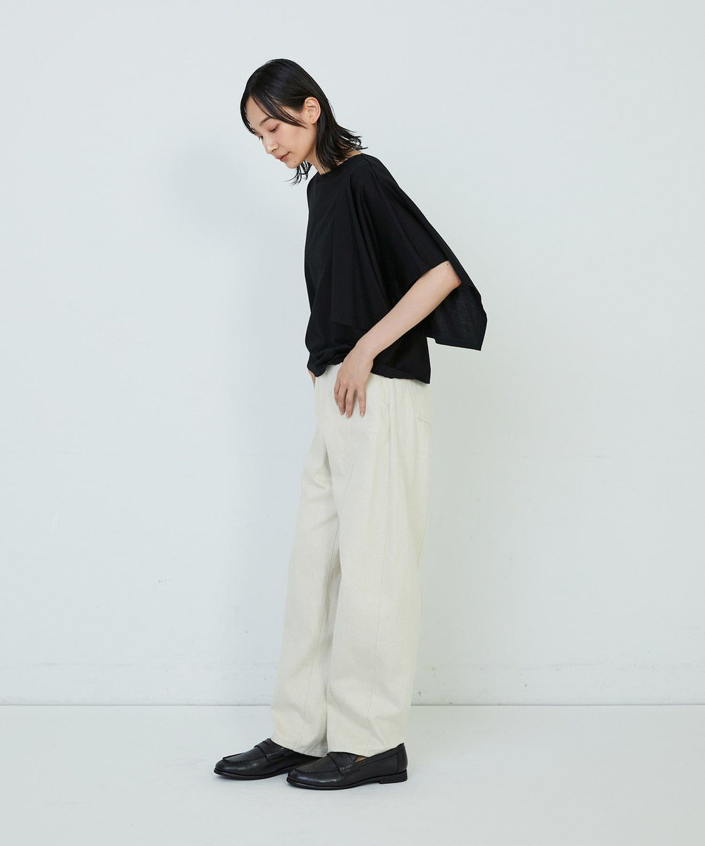 ADIEU TRISTESSE ハンカチスリーブシャツ ブラック