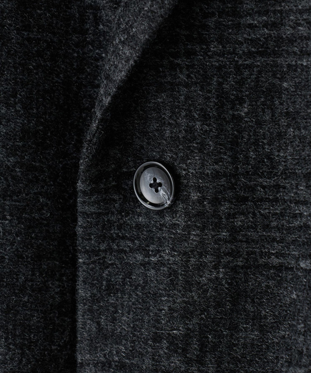 MEN'S BIGI Lanificio Romaウールジャージライクジャケット チャコールグレー