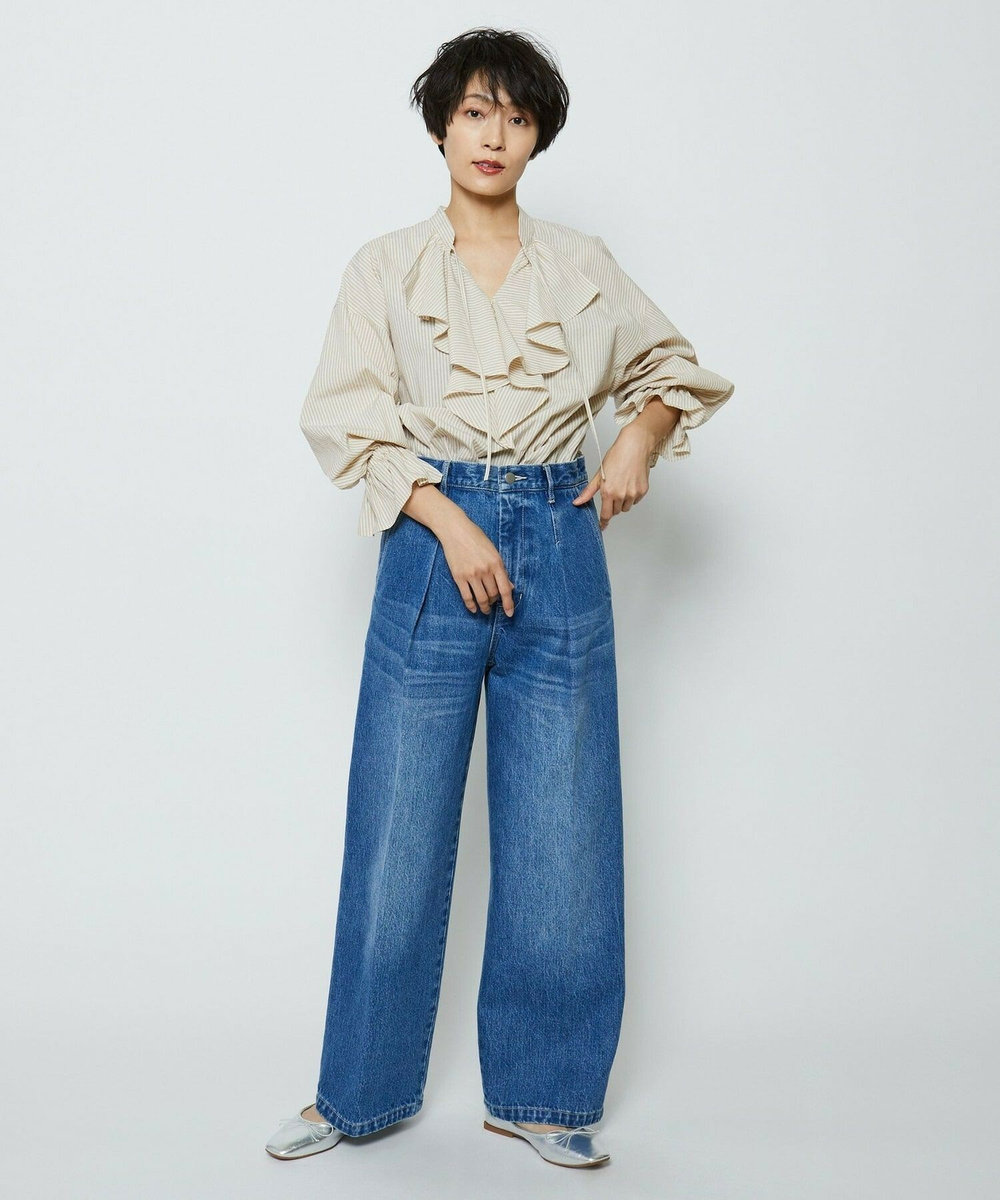 feerique feerique コードボイルラッセルブラウス ベージュ