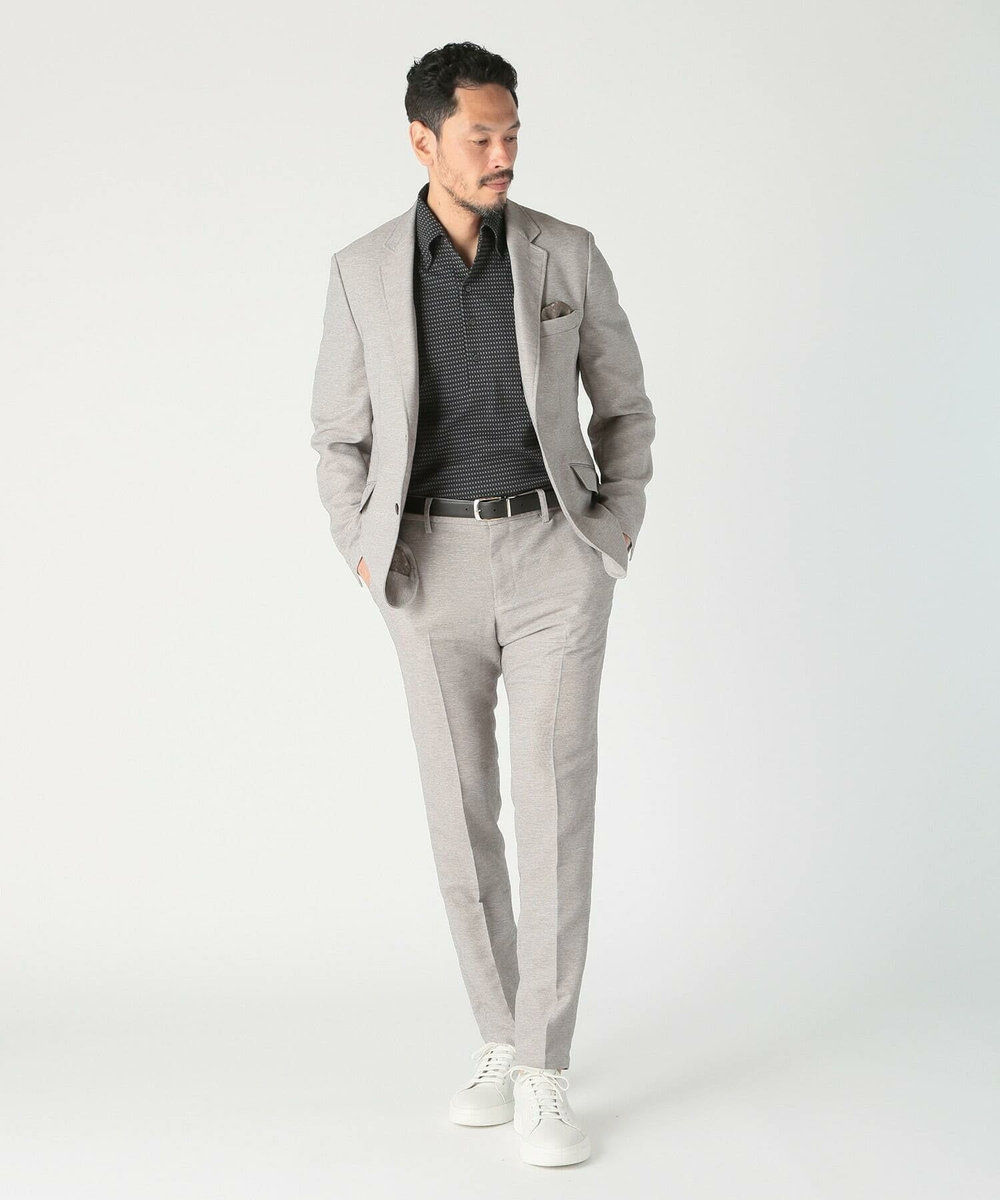 MEN'S BIGI 【ACTIVE TAILOR/アクティブテイラー】カラミメッシュストレッチパンツ<ストレッチ><通気性> ベージュ