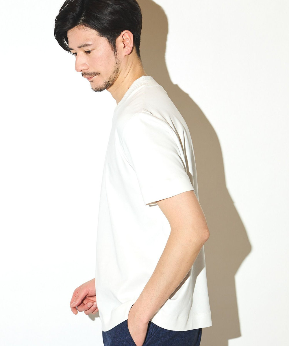 UNION STATION シルケットスムースクルーネックテーラーTシャツ ホワイト