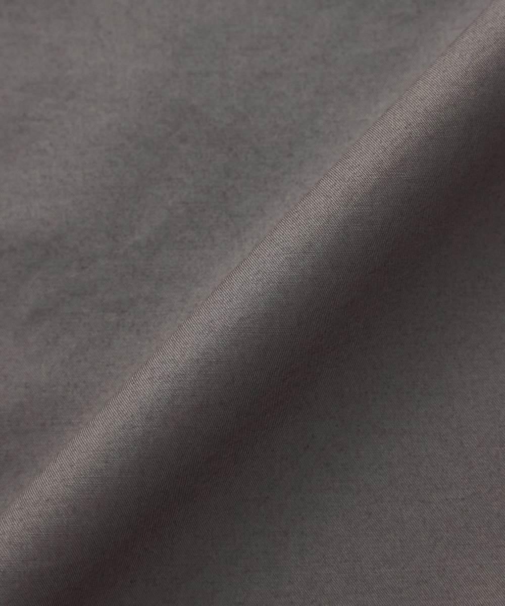endalence Rコットン×ベルベットボウタイブラウス グレー