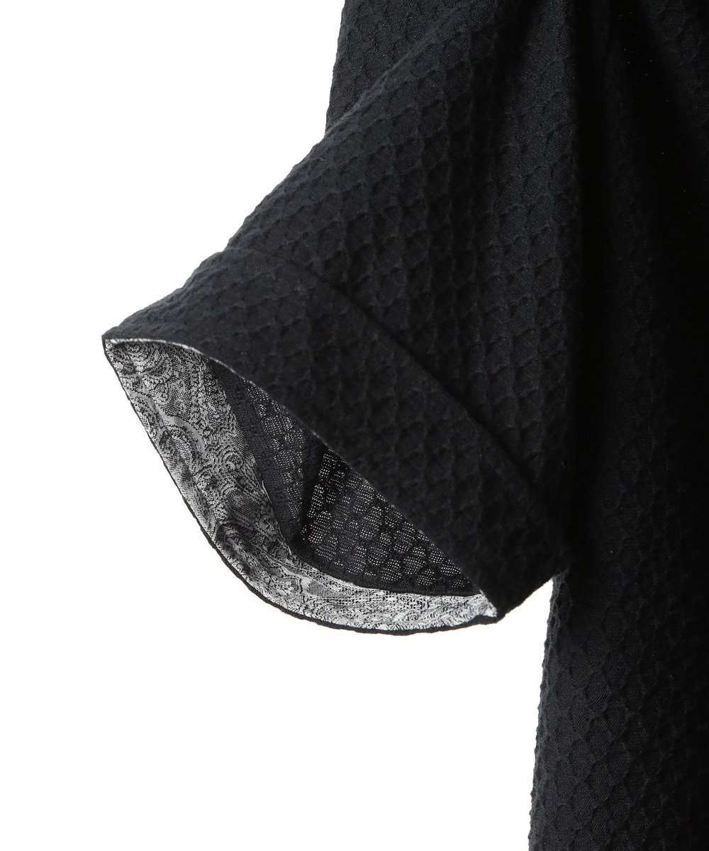 MEN'S BIGI シャーリングジャカードポロシャツ ブラック