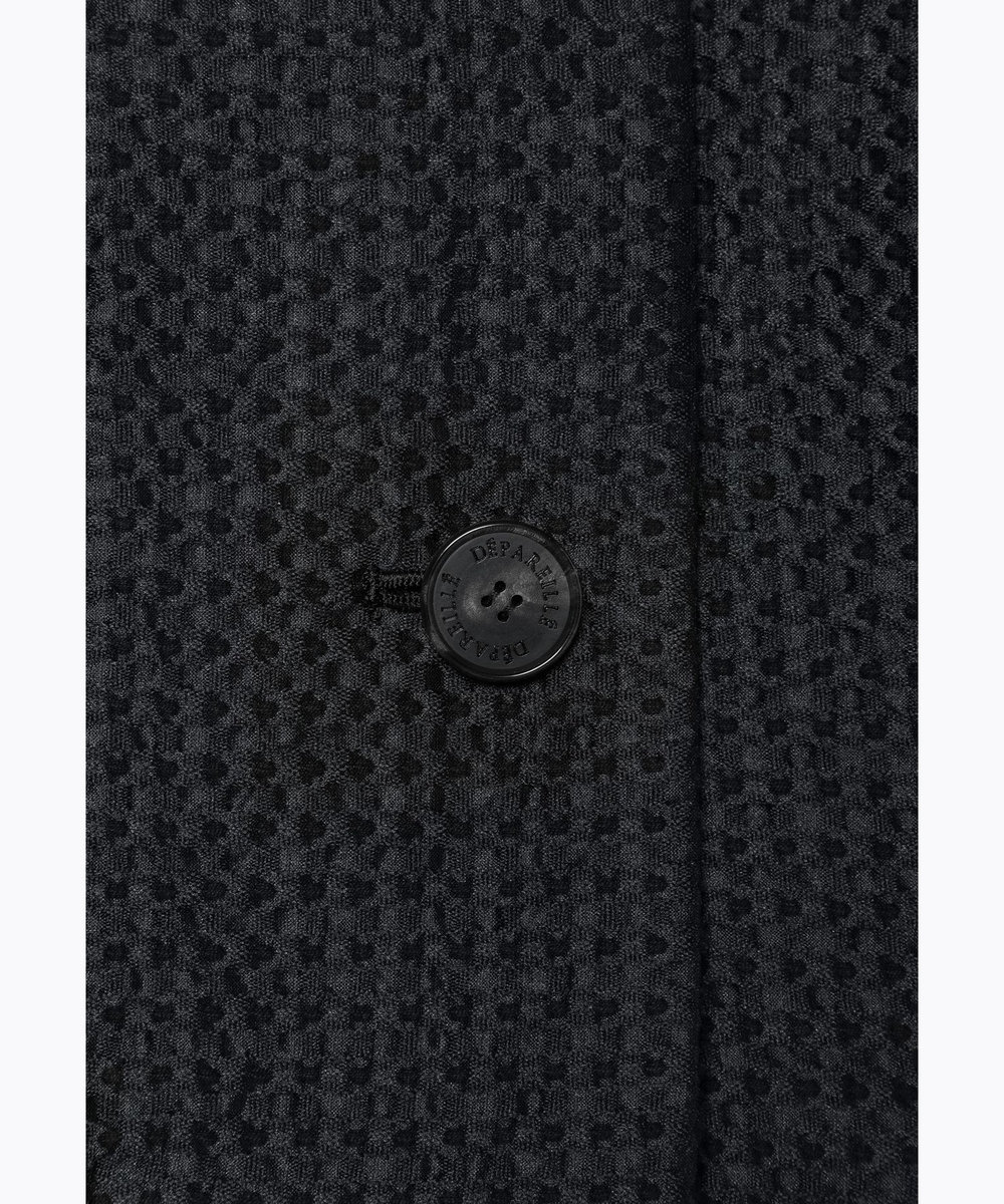 DÉPAREILLÉ COTTON SILK JACQUARD GILET / コットンシルクジャガードジレ ダークネイビー