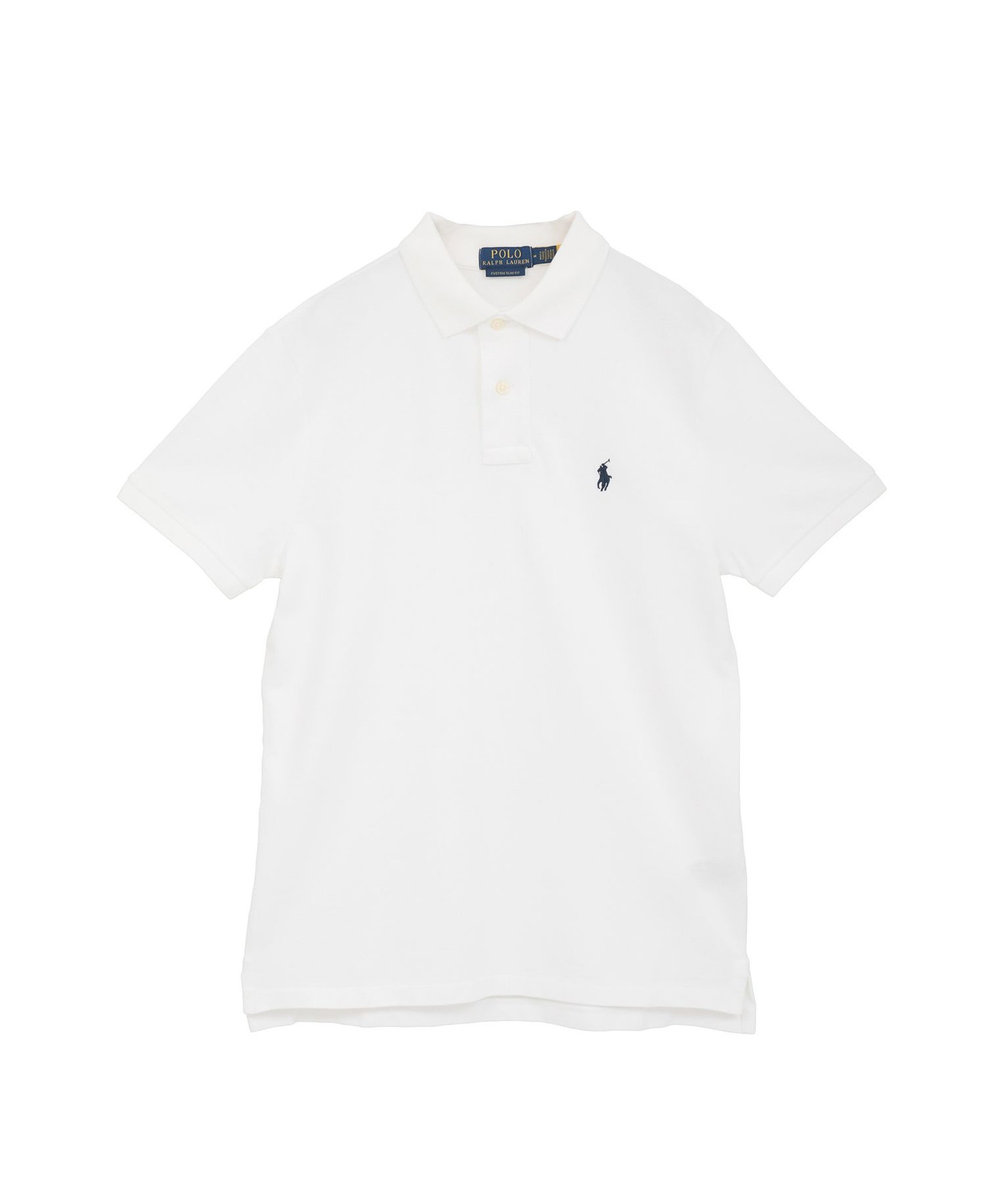 1er Arrondissement ＜POLO RALPH LAUREN（ポロ ラルフ ローレン）＞カスタムスリムフィットポロシャツ ホワイト