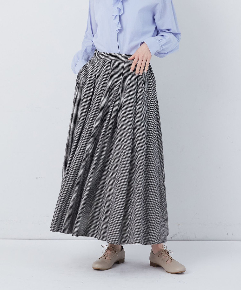 congés payés ADIEU TRISTESSE 【FAVE】タックAラインスカート ブルー系その他
