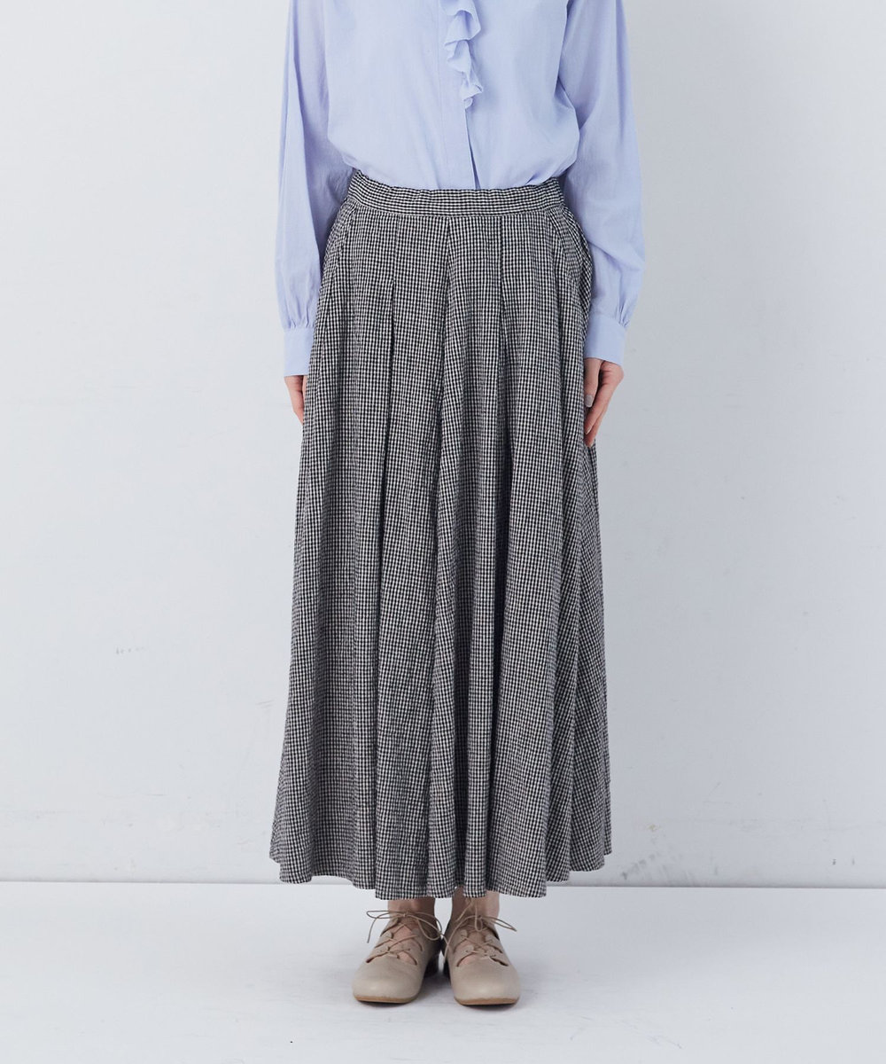 congés payés ADIEU TRISTESSE 【FAVE】タックAラインスカート ブルー系その他