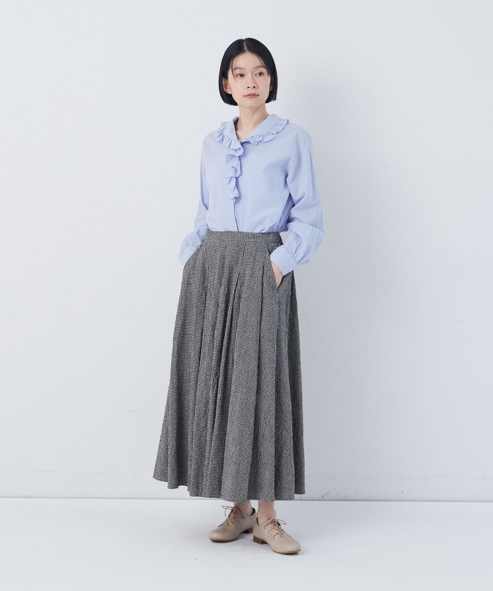 congés payés ADIEU TRISTESSE 【FAVE】タックAラインスカート ブルー系その他