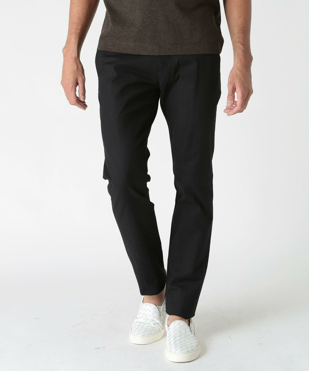 MEN'S BIGI シャドーヘリンボーンストレッチパンツ ブラック