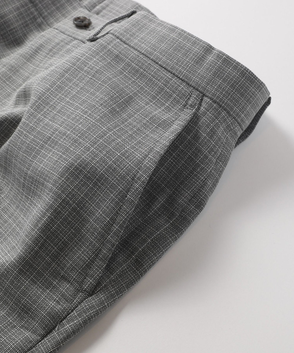 MEN'S BIGI 【ACTIVE TAILOR】ミックスヤーン/ホップサックスラックス ライトグレー
