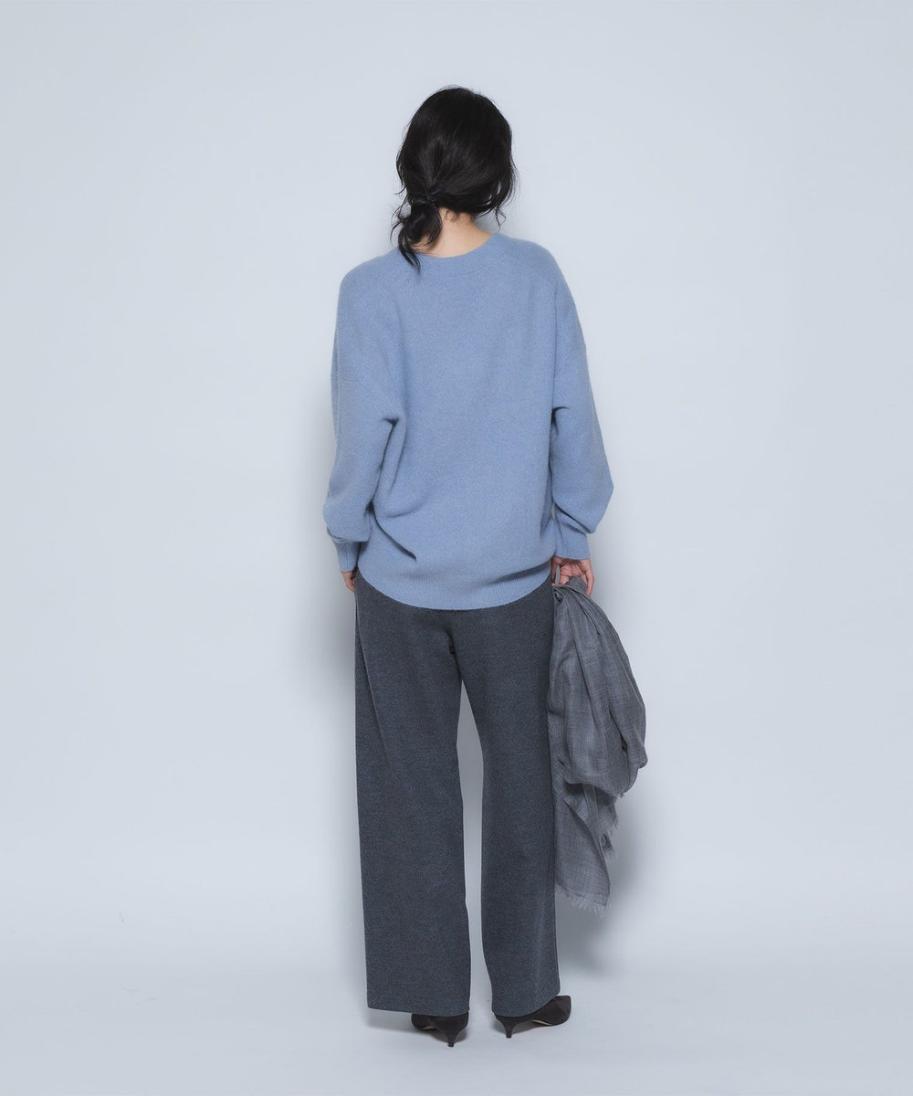 1er Arrondissement FOXウールカーディガン サックスブルー