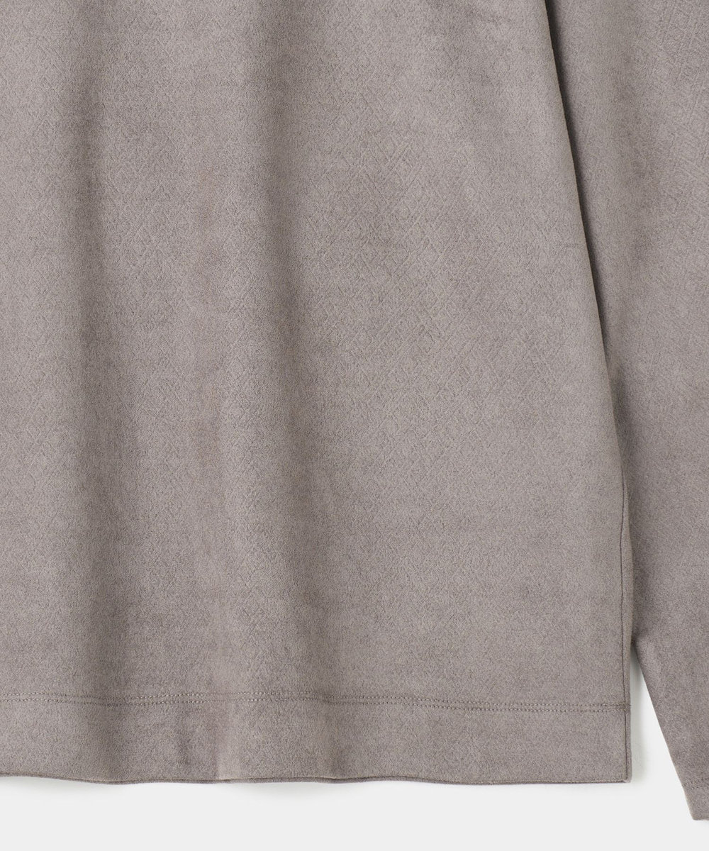 UNION STATION ビーガンスエードエンボスロングスリーブTシャツ グレー系その他
