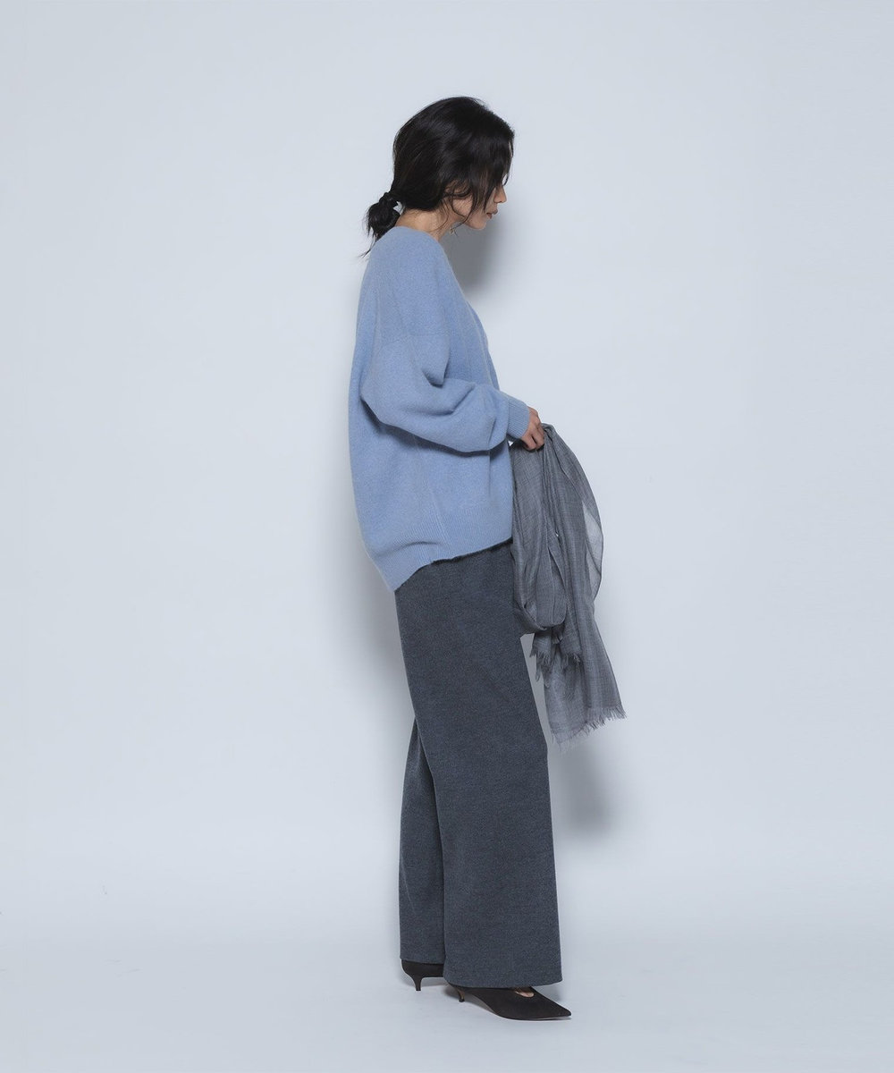 1er Arrondissement FOXウールカーディガン サックスブルー