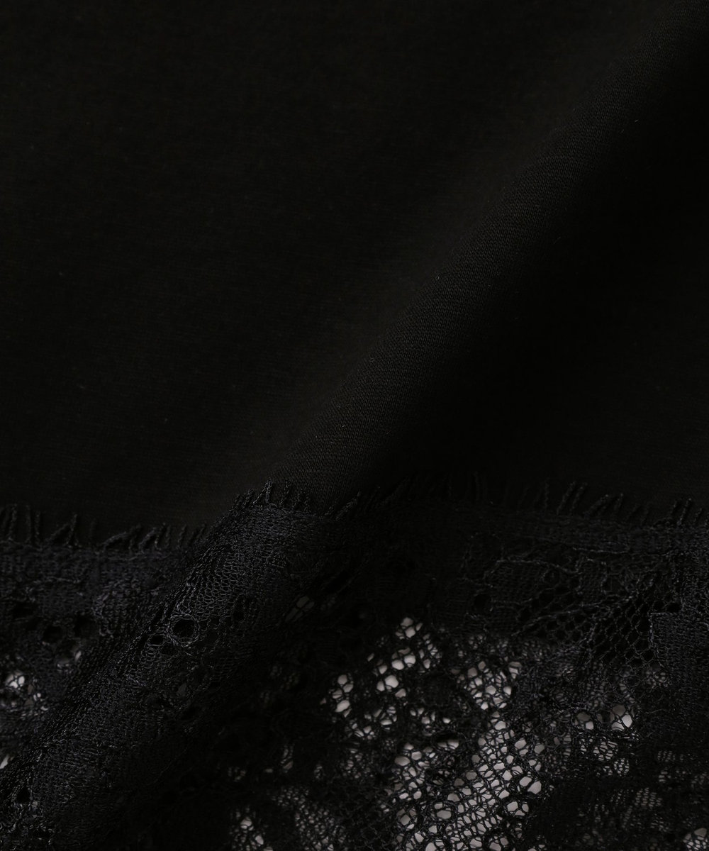 feerique feerique レース付コンパクト天竺 ブラック