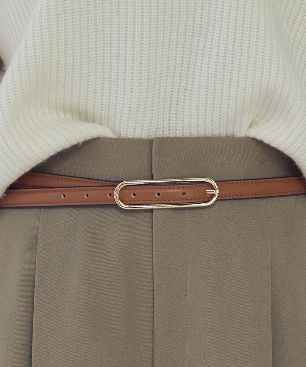 1er Arrondissement 【WEB限定】＜PUNTI（プンティ）＞“OVAL"ベルト ブラウン