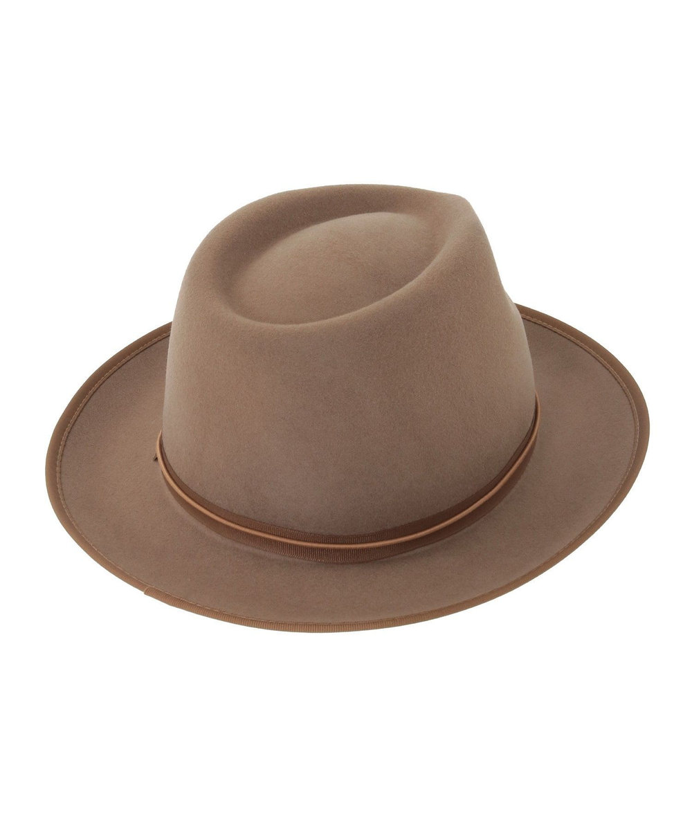 MEN'S BIGI ウールフェルト 中折れハット ベージュ