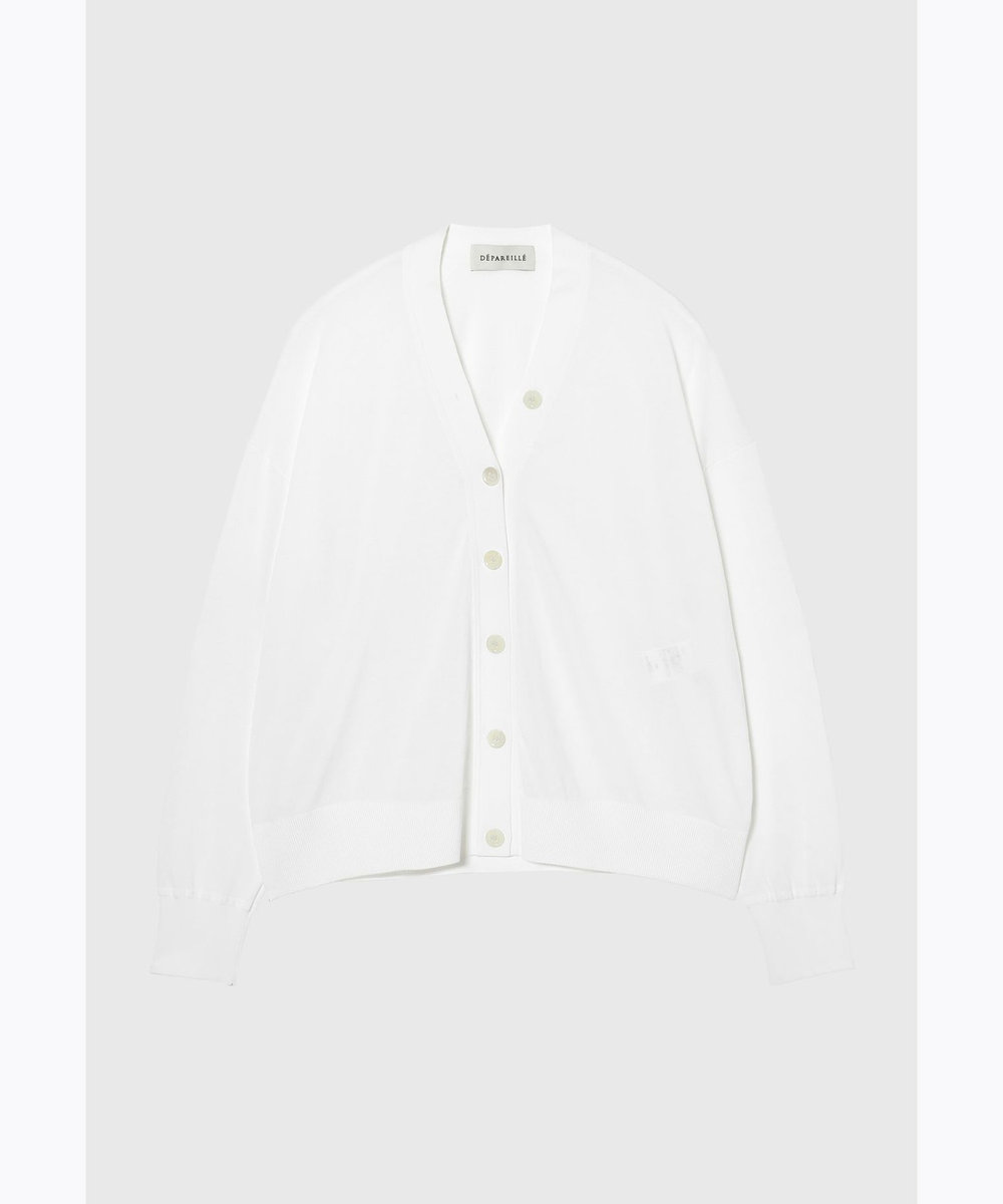 DÉPAREILLÉ COTTON V NECK CARDIGAN / コットンVネックカーディガン ホワイト