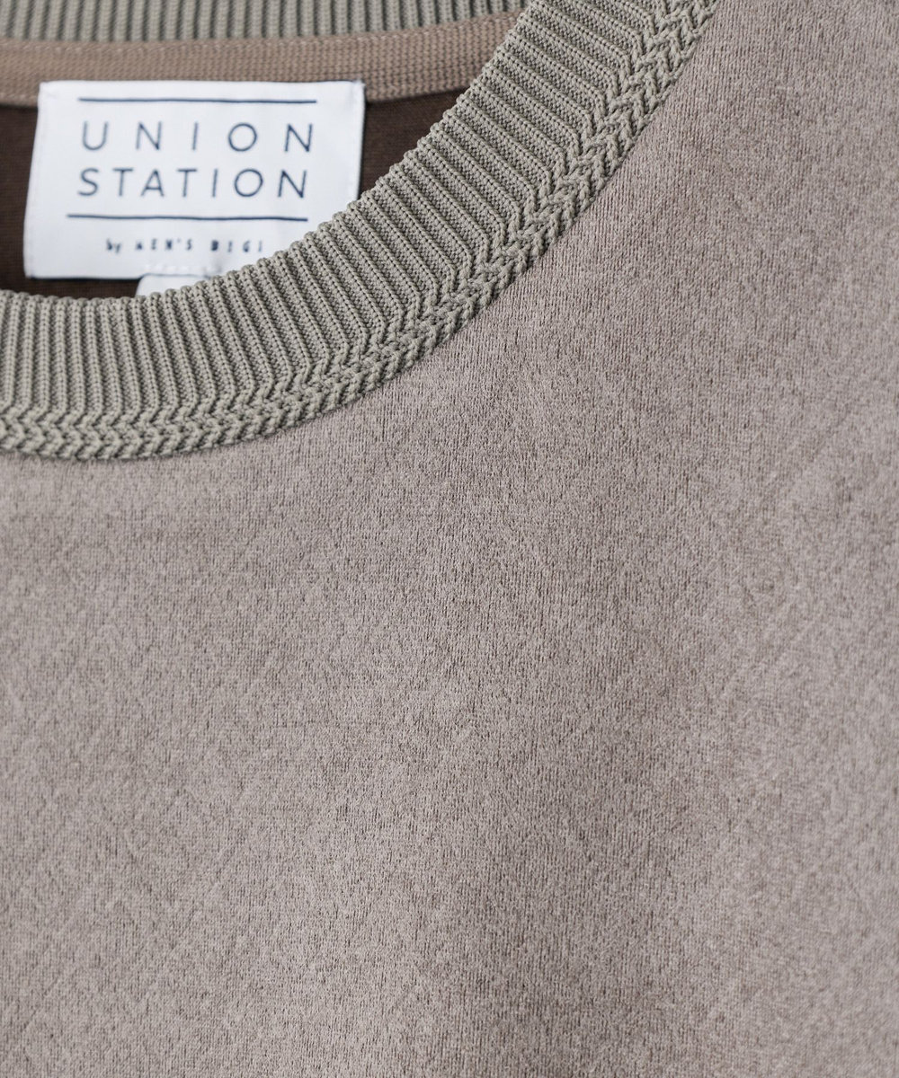 UNION STATION ビーガンスエードエンボスロングスリーブTシャツ グレー系その他