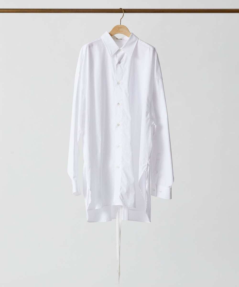1er Arrondissement ＜INSCRIRE/アンスクリア＞"Wrap Shirt"シャツ ホワイト