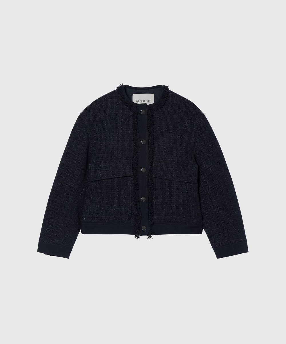DÉPAREILLÉ COTTON TWEED JACKET / コットンツィードジャケット ネイビー