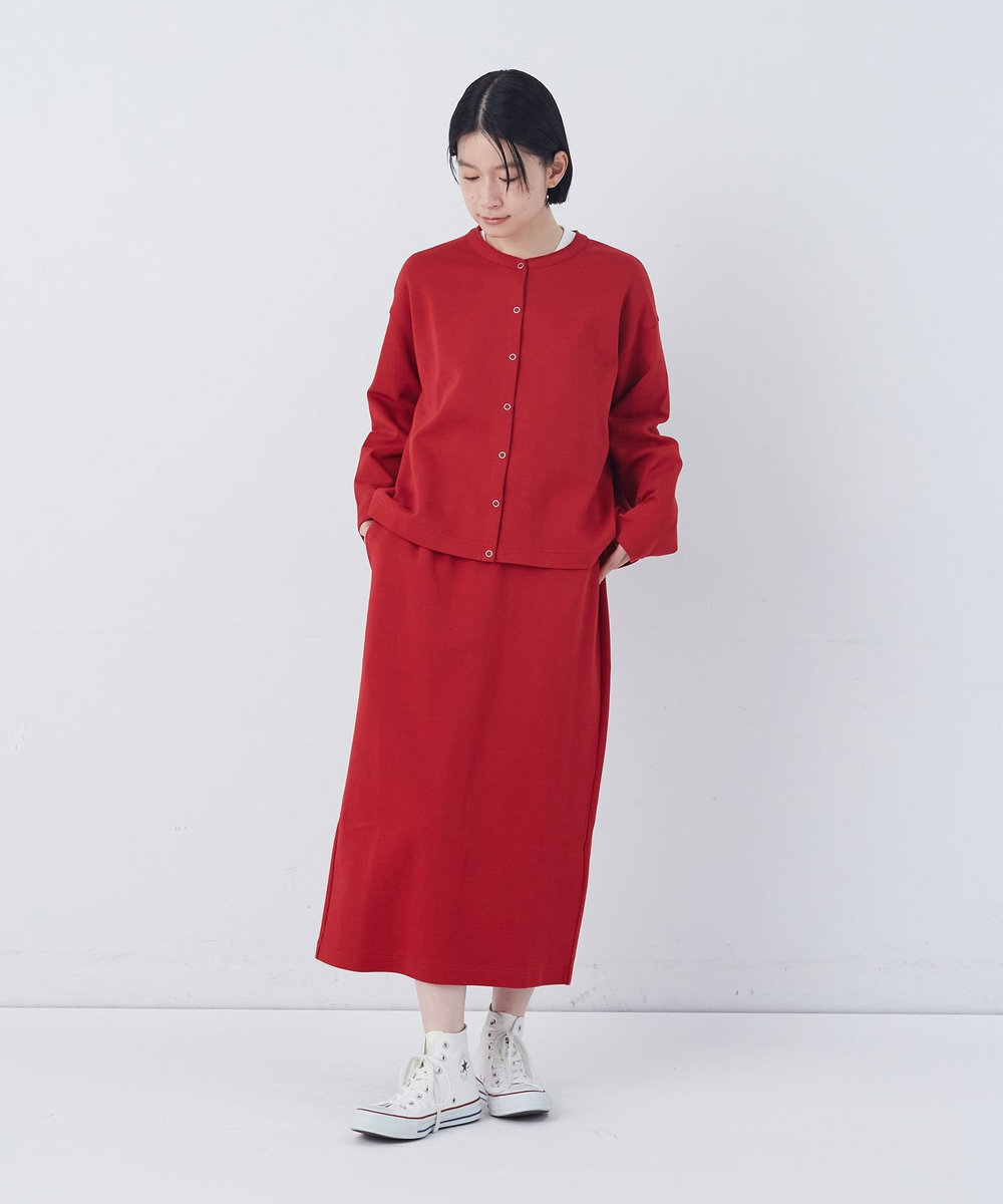 congés payés ADIEU TRISTESSE ポンチスナップカーディガン レッド