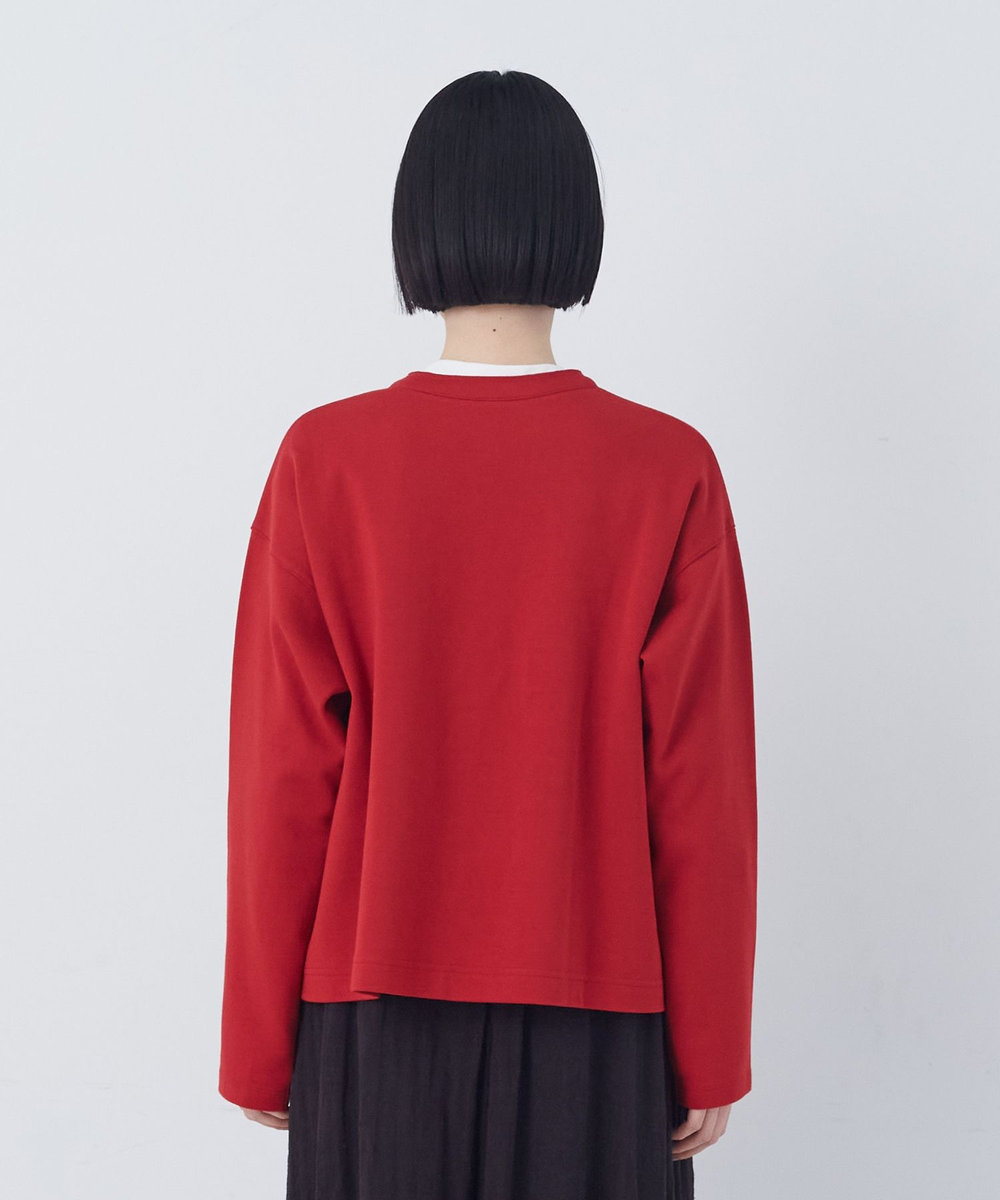 congés payés ADIEU TRISTESSE ポンチスナップカーディガン レッド