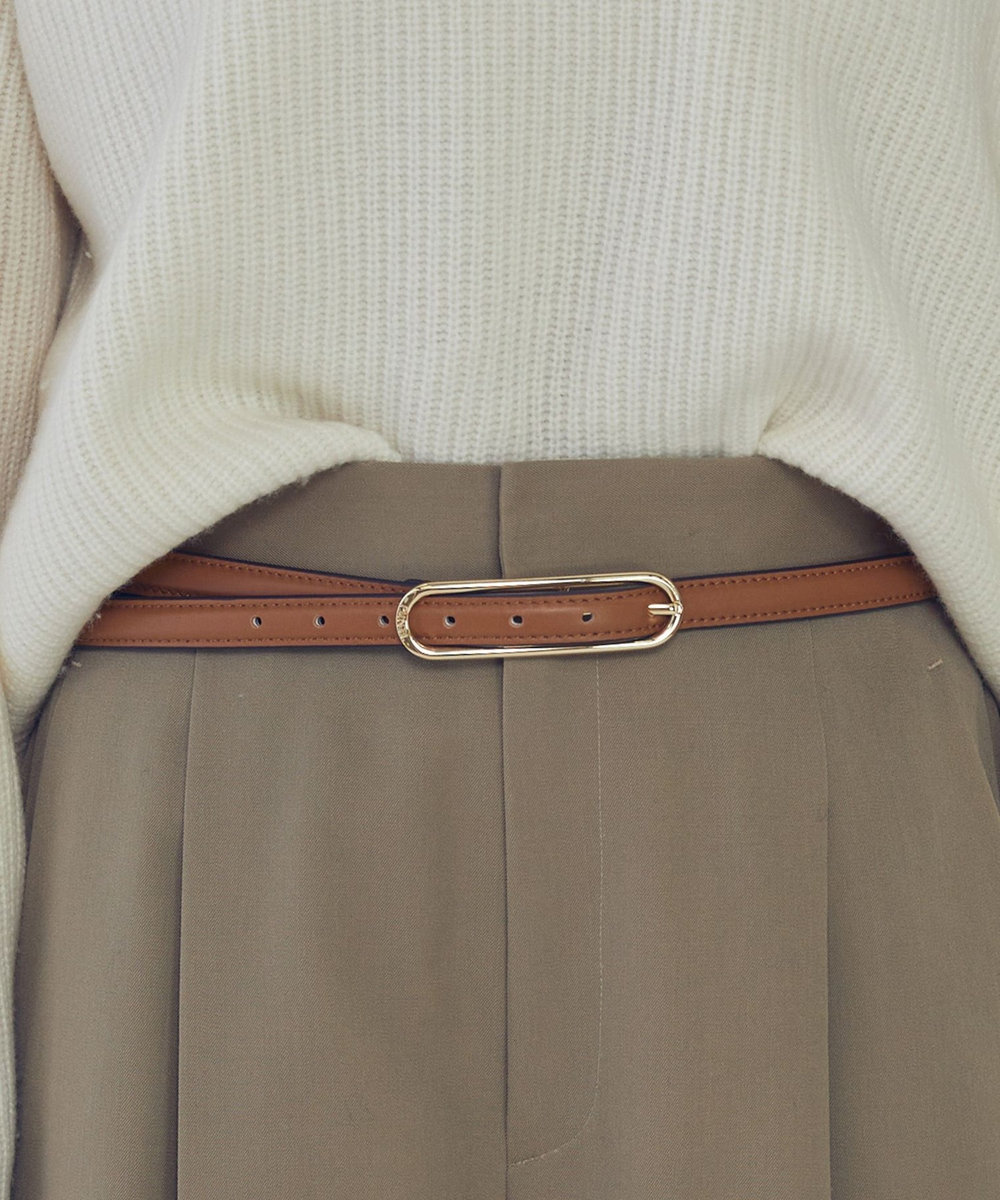 1er Arrondissement 【WEB限定】＜PUNTI（プンティ）＞“OVAL"ベルト ブラウン