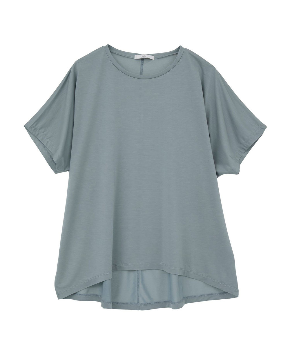 Julier マイクロ天竺ワイドTシャツ/エコ・マタニティ対応 ブルー