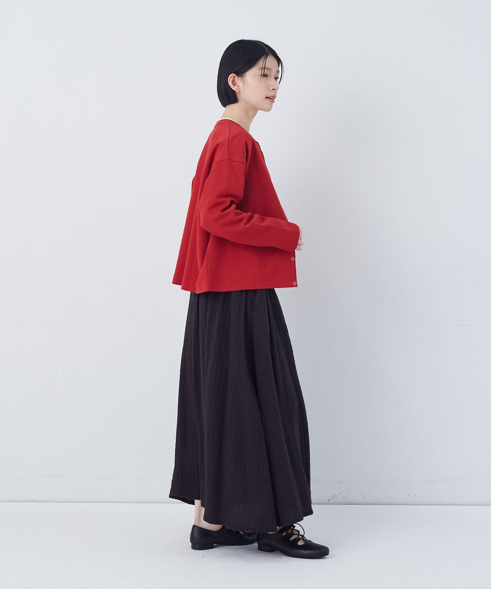 congés payés ADIEU TRISTESSE ポンチスナップカーディガン レッド