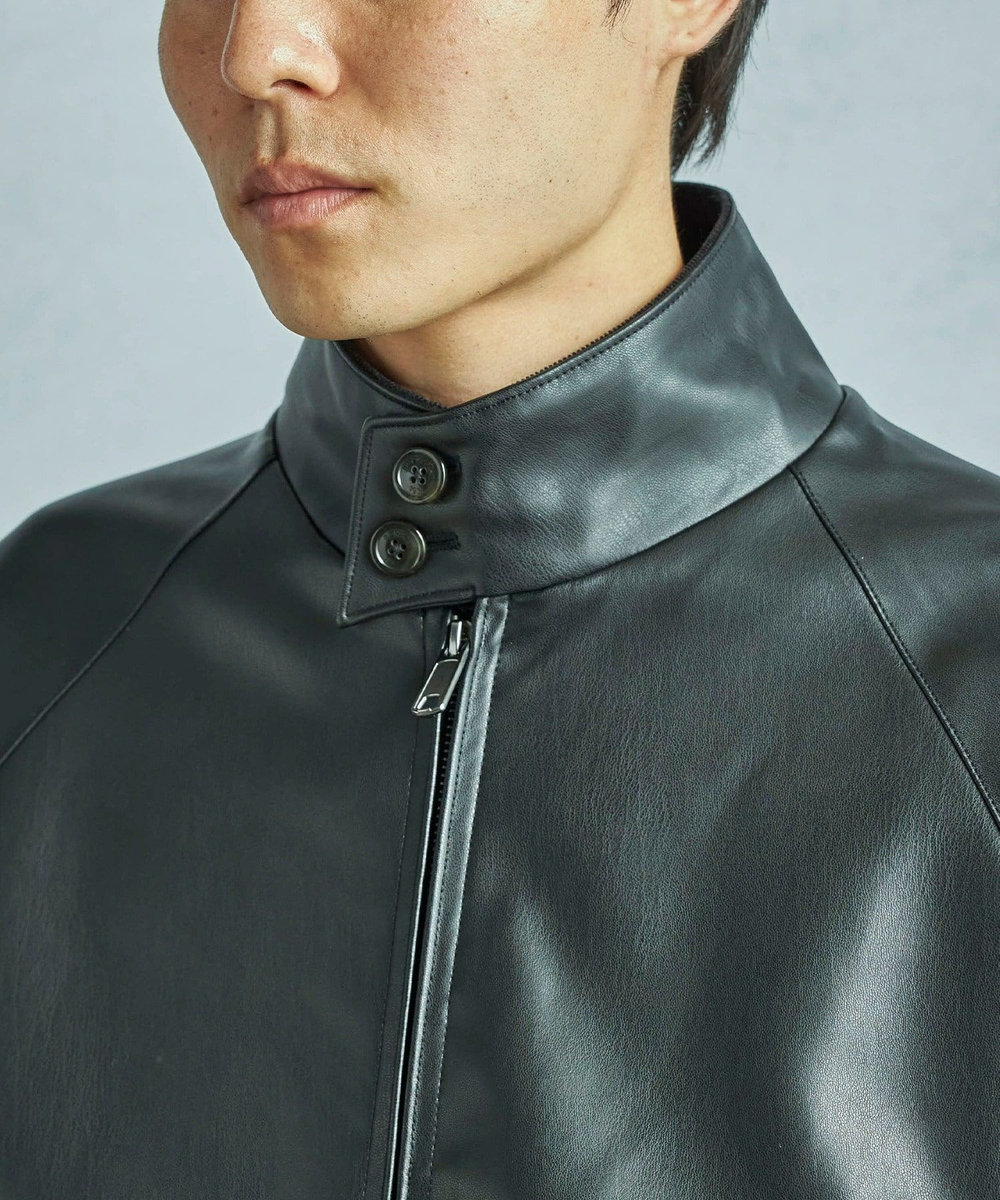 MEN'S BIGI 【BARACUTA/バラクータ】別注フェイクレザーG9ハリントンジャケット ブラック